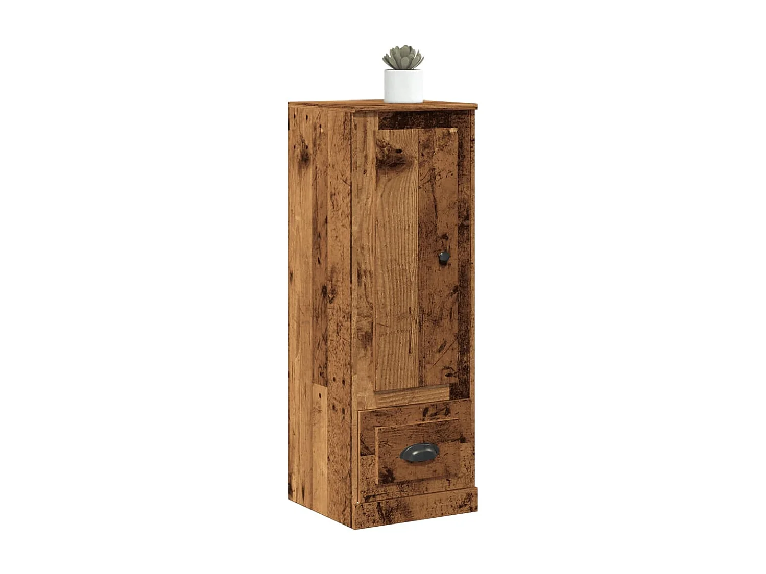Buffet | Bahut | Meuble de rangement haut vieux bois 36x35,5x103,5 cm bois d'ingénierie