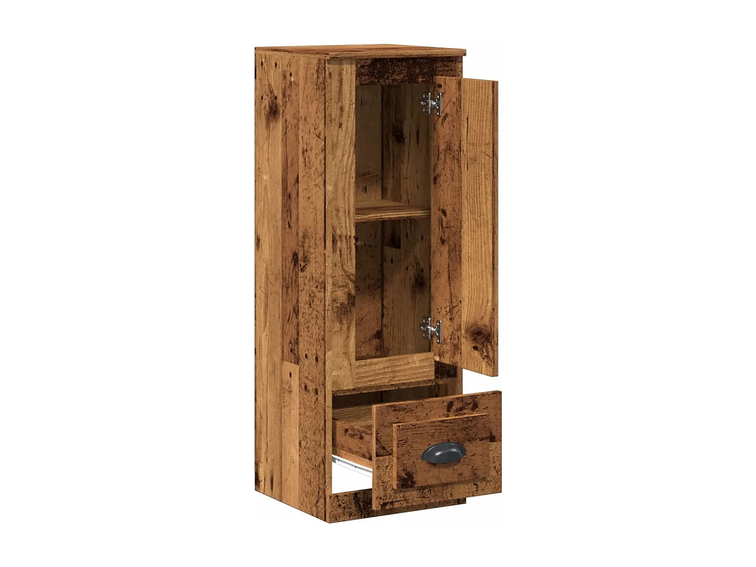 Buffet | Bahut | Meuble de rangement haut vieux bois 36x35,5x103,5 cm bois d'ingénierie