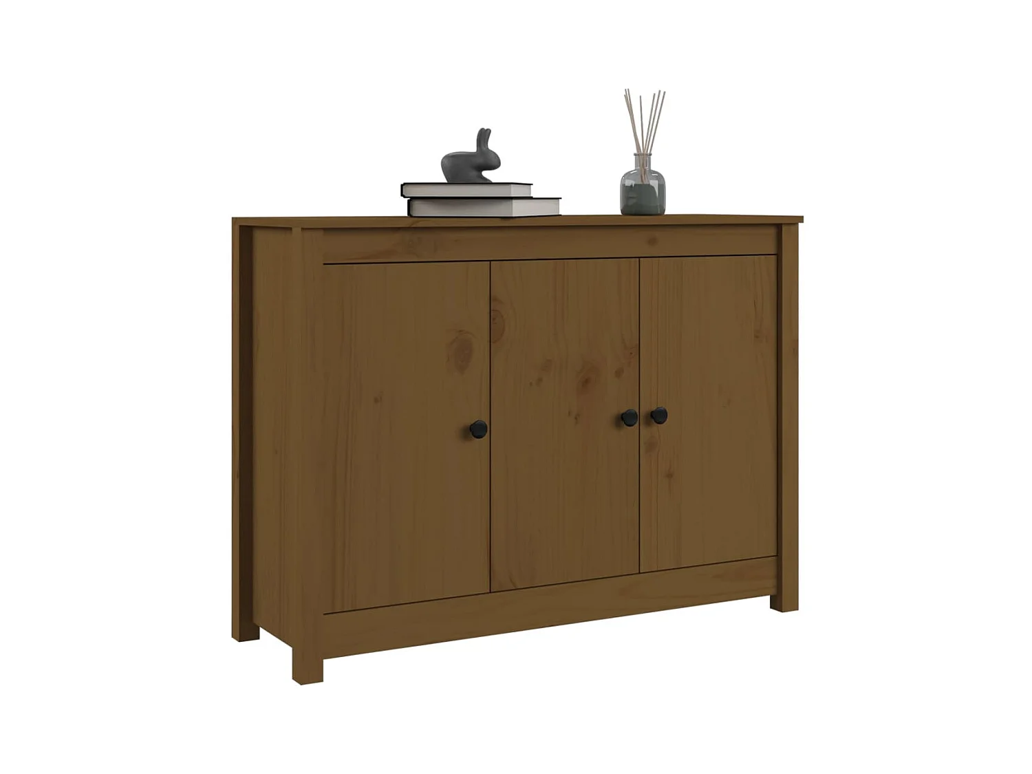 Credenza | Buffet | Armadio ambra 100x35x74 cm in Legno Massello di Pino