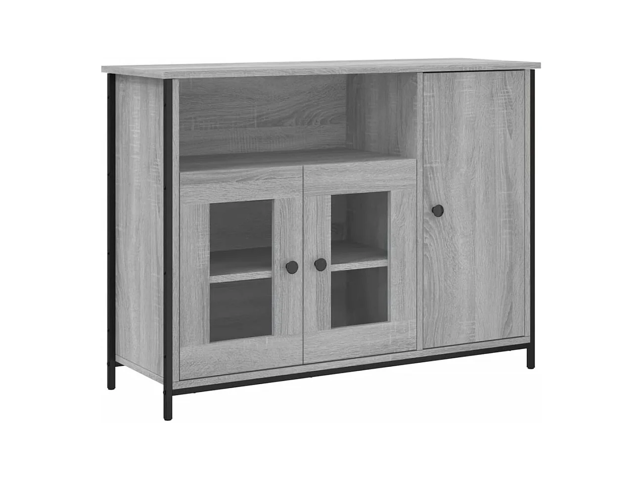 Credenza | Buffet | Armadio Grigio Sonoma 100x35x75 cm in Legno Multistrato