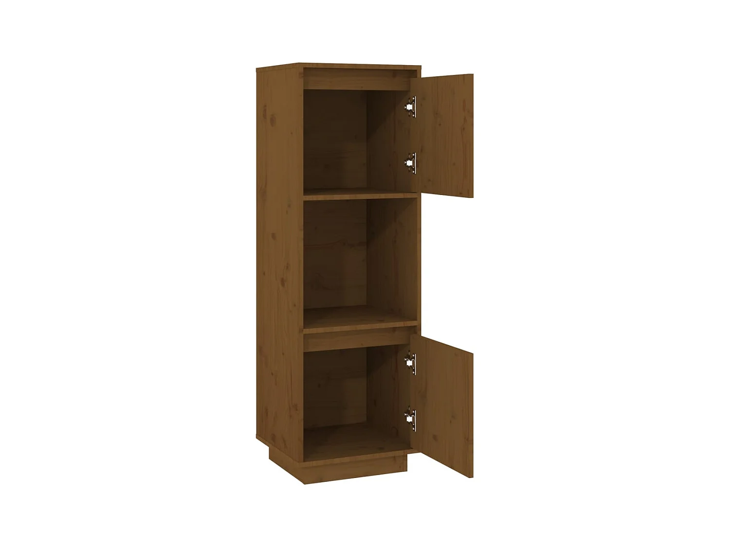 Buffet | Bahut | Meuble de rangement haut Marron miel 38x35x117 cm Bois massif de pin
