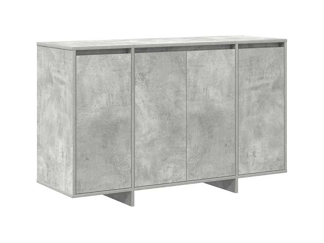 Buffet | Bahut | Meuble de rangement gris béton Gris béton Mélamine 120 x 41 x 75 cm