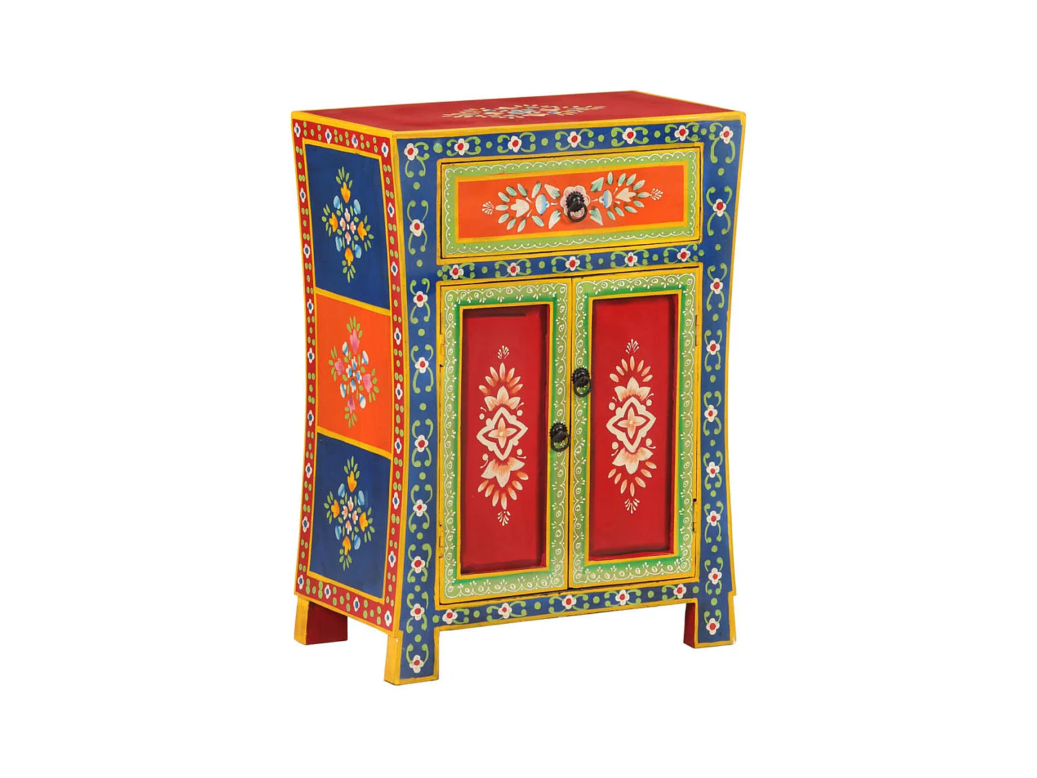 Buffet | Bahut | Meuble de rangement peint à la main 54x30x74 cm bois massif de manguier