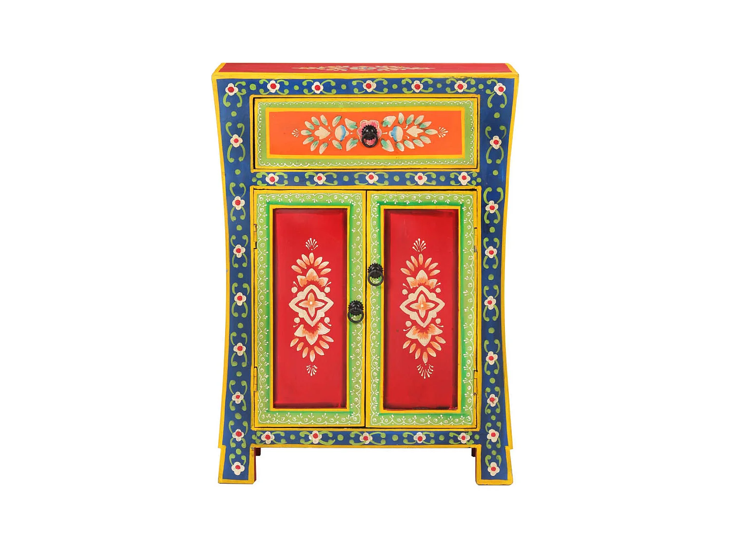 Buffet | Bahut | Meuble de rangement peint à la main 54x30x74 cm bois massif de manguier