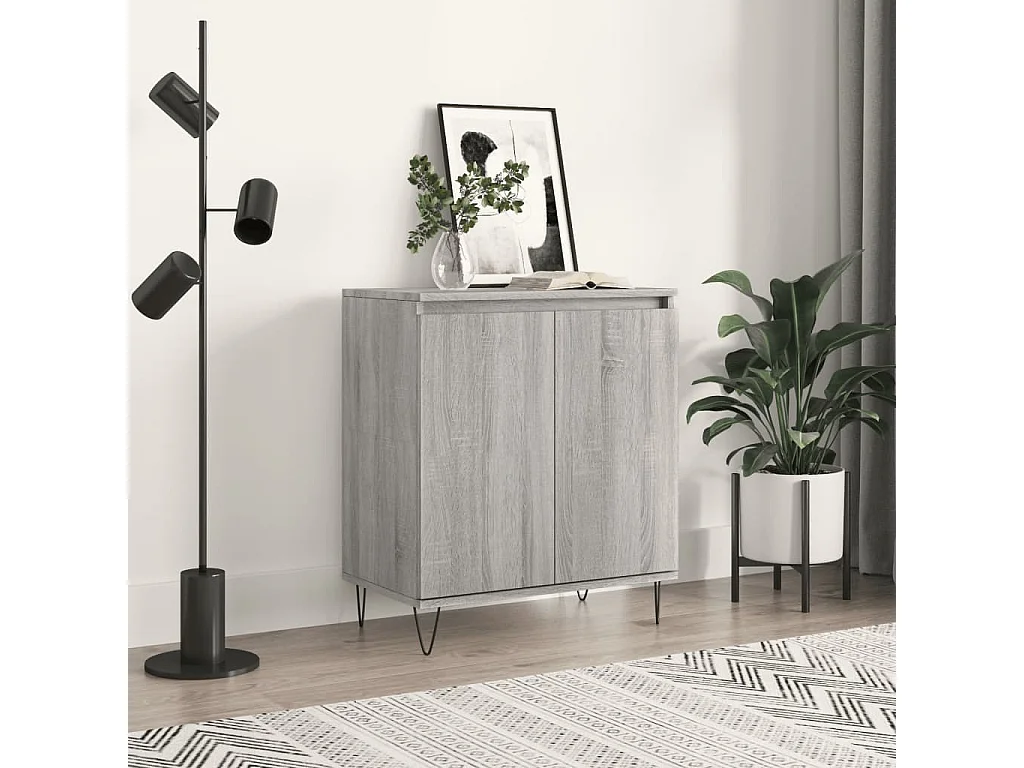Credenza | Buffet | Armadio Grigio Sonoma 60x35x70 cm in Legno Multistrato