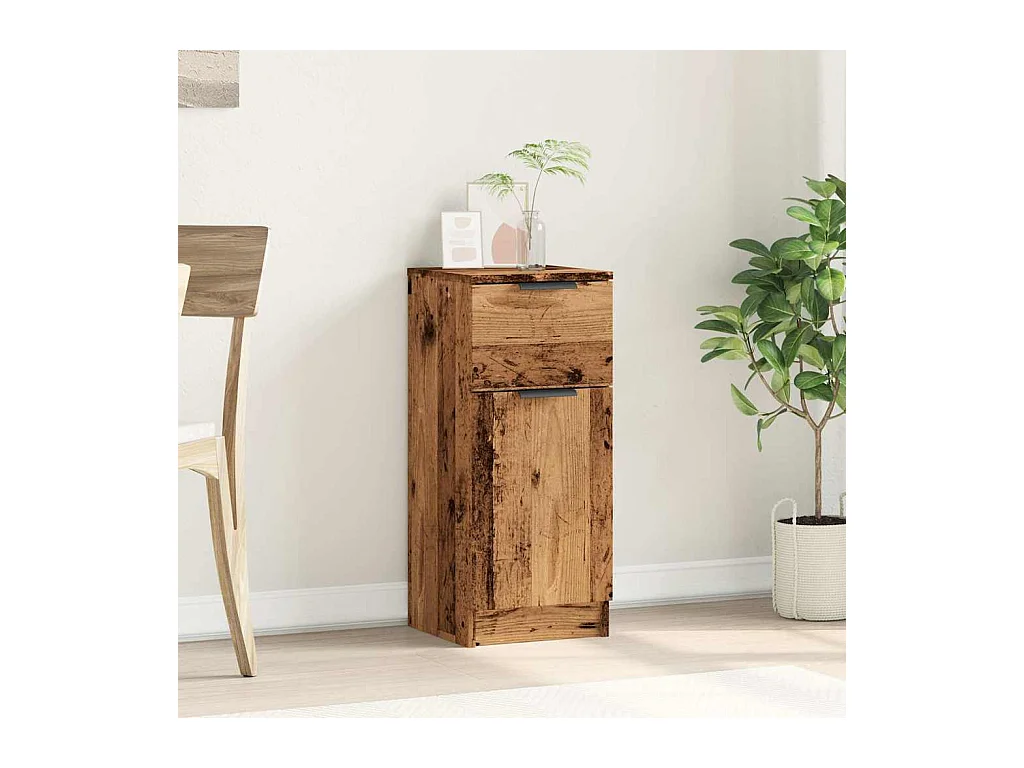 Buffet | Commode à tiroir | Meuble de rangement vieux bois 30x30x70 cm bois d'ingénierie