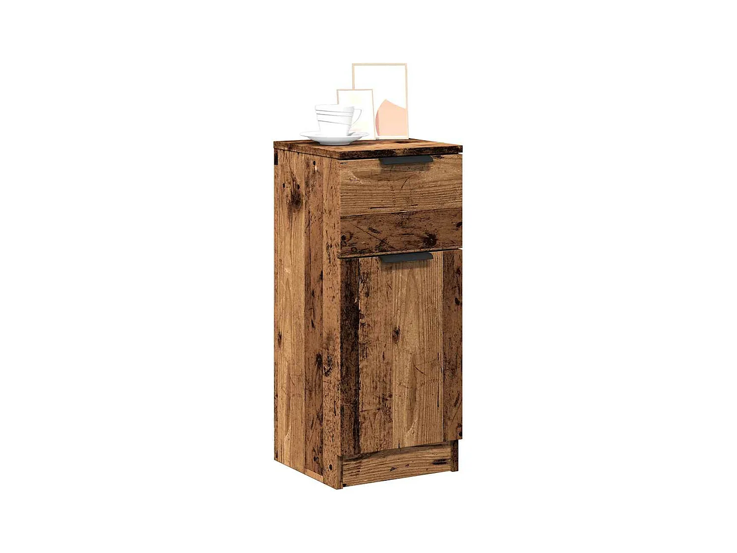 Buffet | Commode à tiroir | Meuble de rangement vieux bois 30x30x70 cm bois d'ingénierie