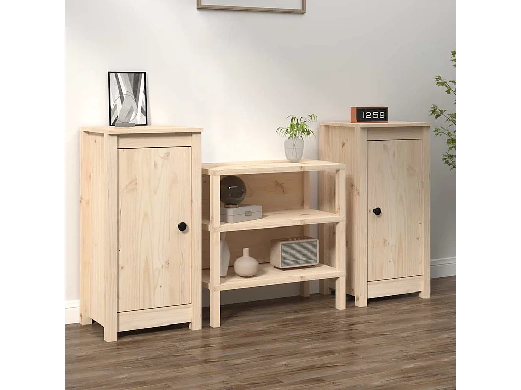 Buffets | Bahuts | Meuble de rangement 2 pcs 39x35x80 cm bois massif de pin