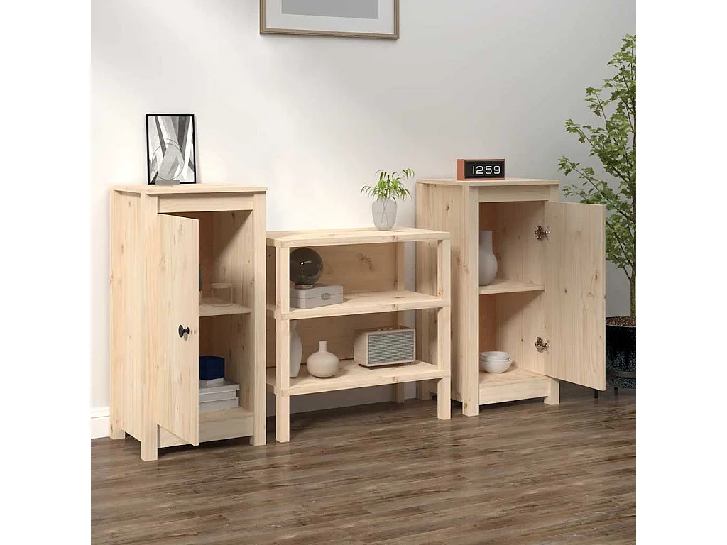 Buffets | Bahuts | Meuble de rangement 2 pcs 39x35x80 cm bois massif de pin