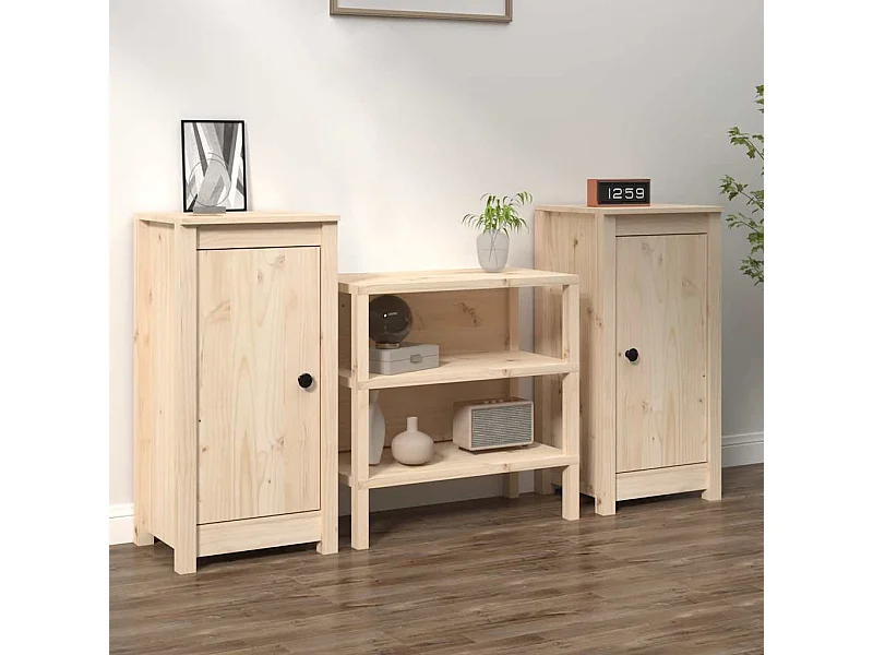 Buffets | Bahuts | Meuble de rangement 2 pcs 39x35x80 cm bois massif de pin