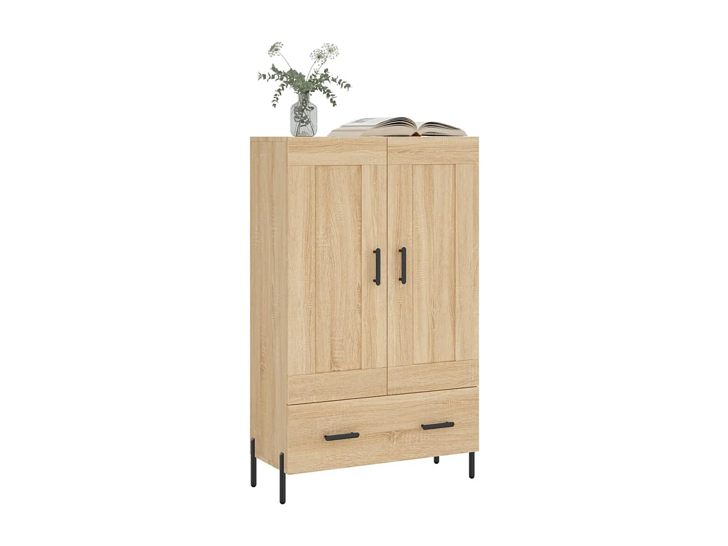 Buffet | Bahut | Meuble de rangement haut chêne sonoma 69,5x31x115 cm bois d'ingénierie