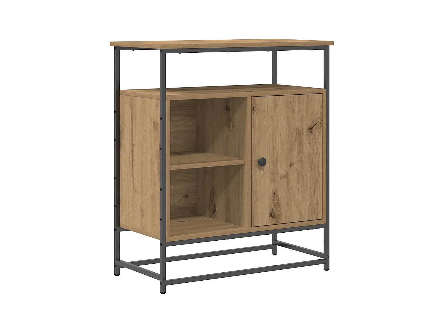 Buffet | Bahut | Meuble de rangement Artisan Chêne 69x35x80 cm Bois d'ingénierie et Acier