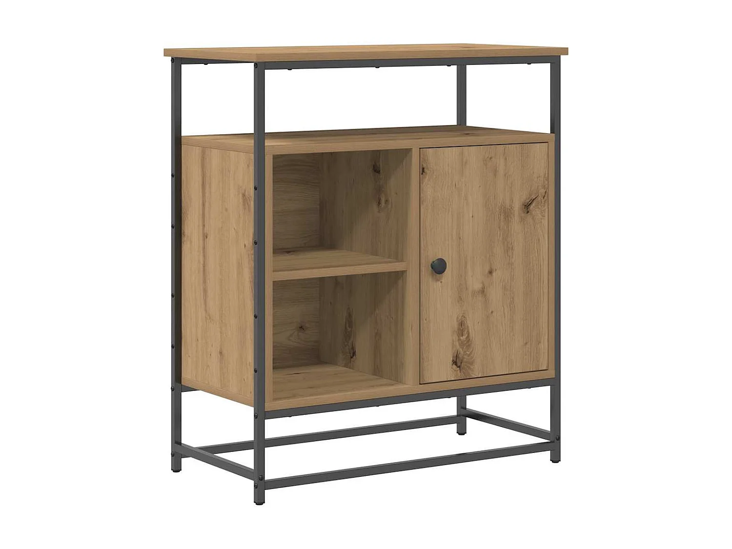 Buffet | Bahut | Meuble de rangement Artisan Chêne 69x35x80 cm Bois d'ingénierie et Acier
