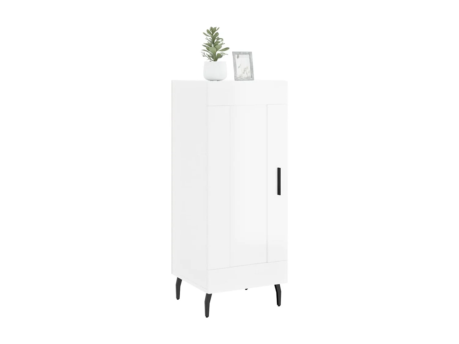Buffet | Bahut | Meuble de rangement Blanc brillant 34,5x34x90 cm Bois d'ingénierie