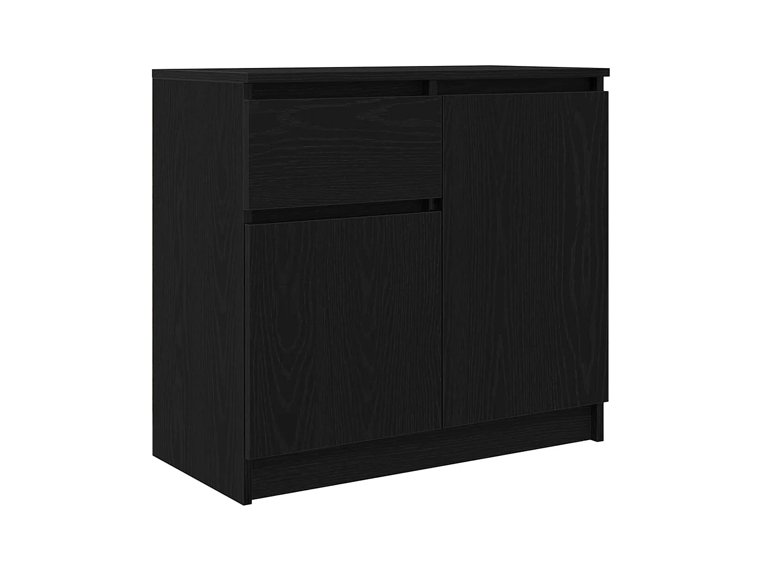 Buffet | Commode à tiroir | Meuble de rangement avec tiroir chêne noir 71x35x65 cm bois d'ingénierie