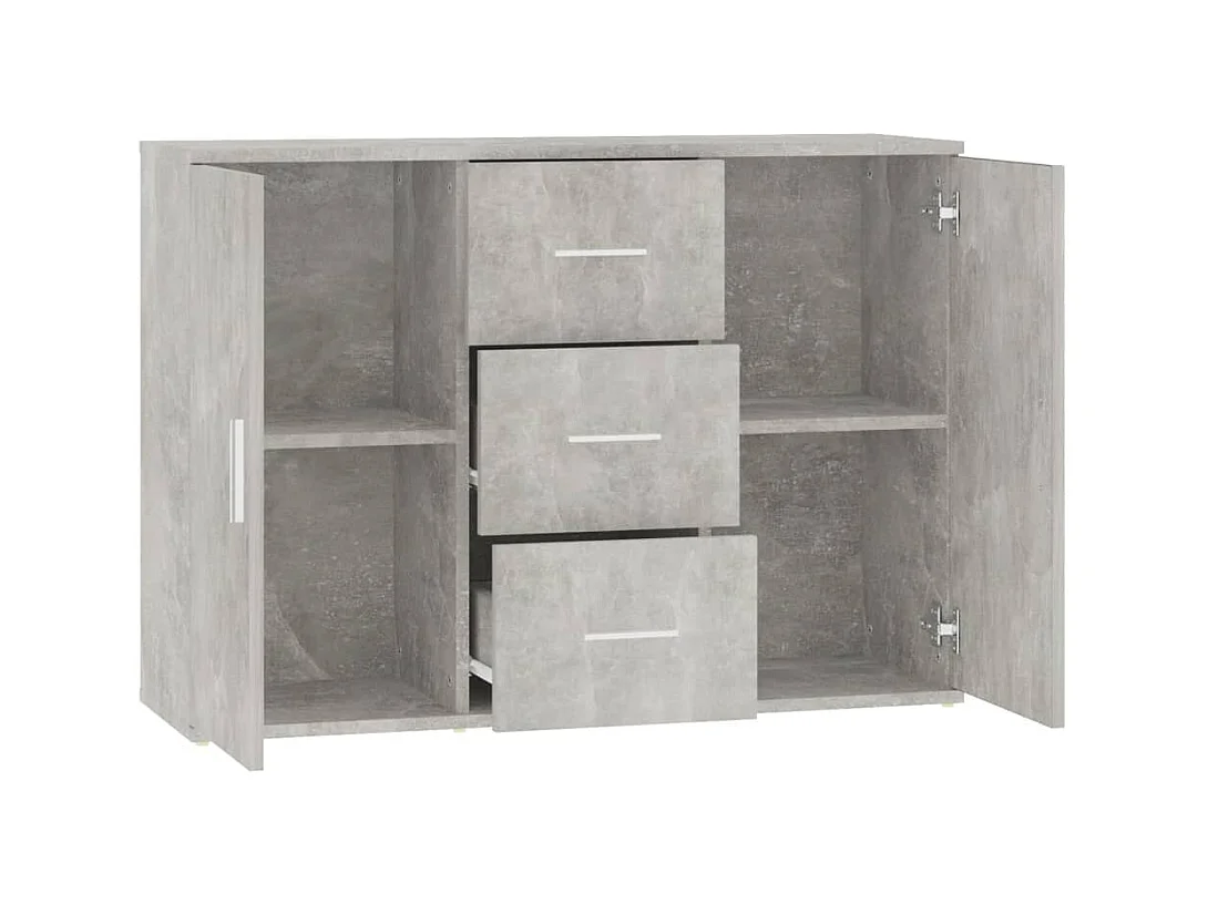 Credenza | Buffet | Armadio Grigio Cemento 91x29,5x65 cm in Legno Multistrato