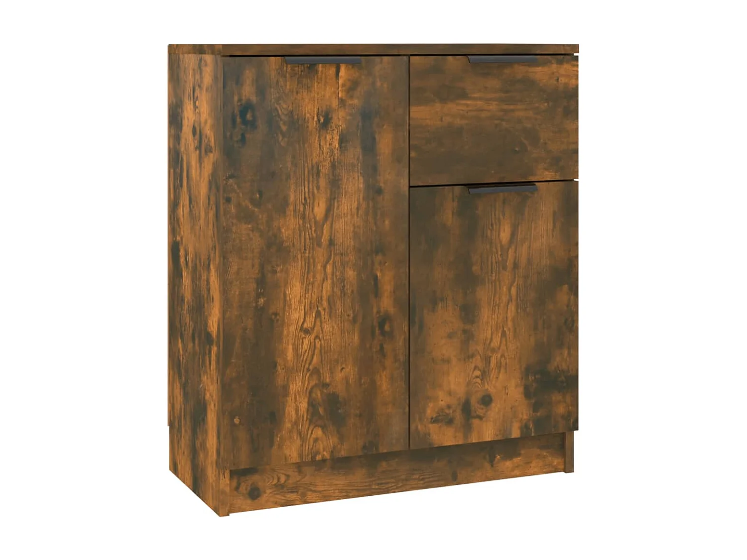 Buffet | Commode à tiroir | Meuble de rangement Chêne fumé 60x30x70 cm Bois d'ingénierie