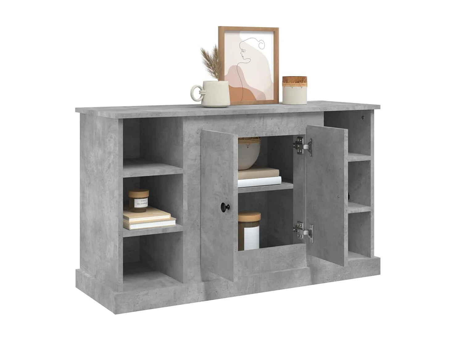 Buffet | Bahut | Meuble de rangement Gris béton 100x35,5x60 cm Bois d'ingénierie
