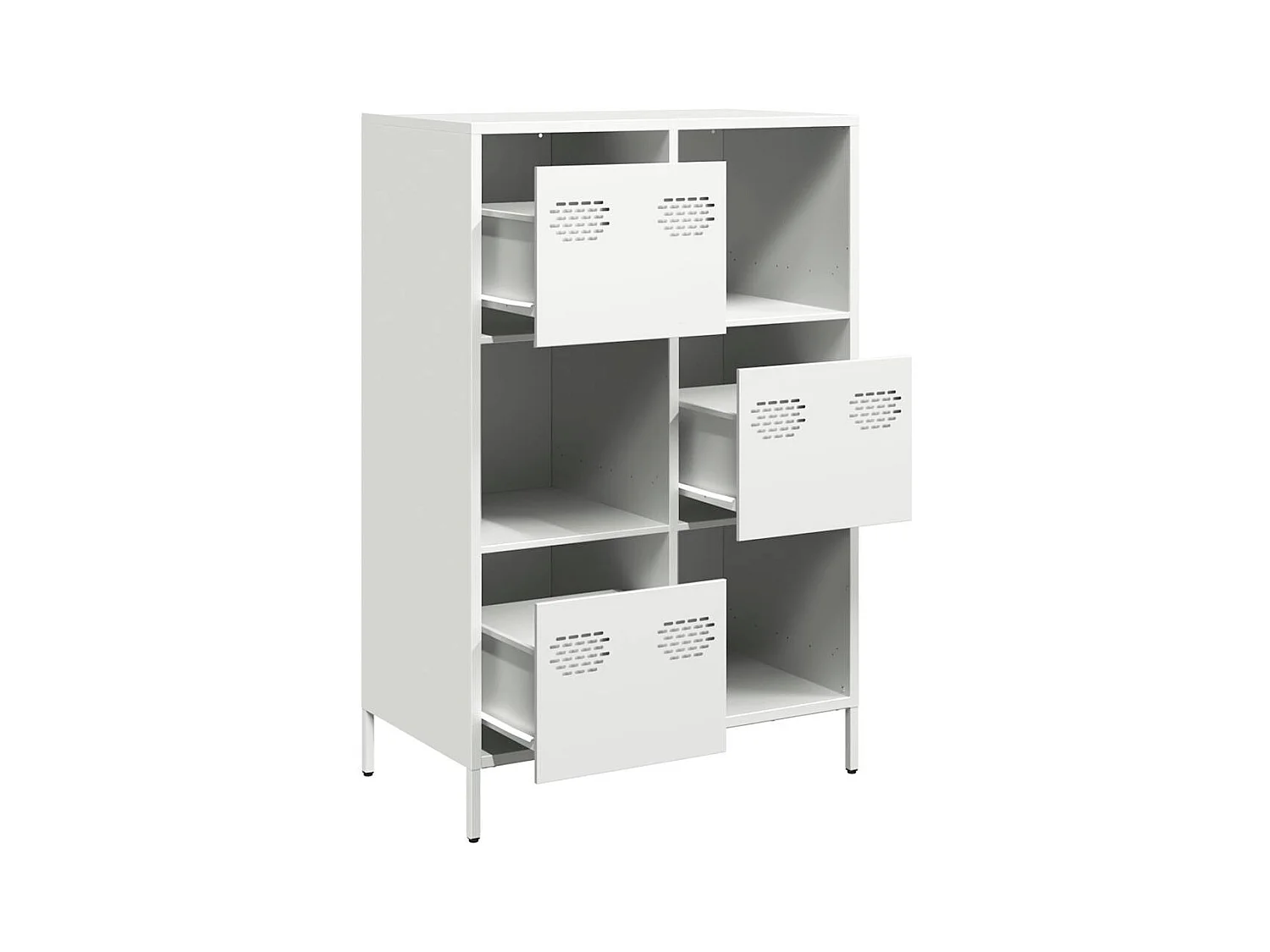 Credenza | Buffet | Armadio Bianca 68x39x103,5 cm in Acciaio