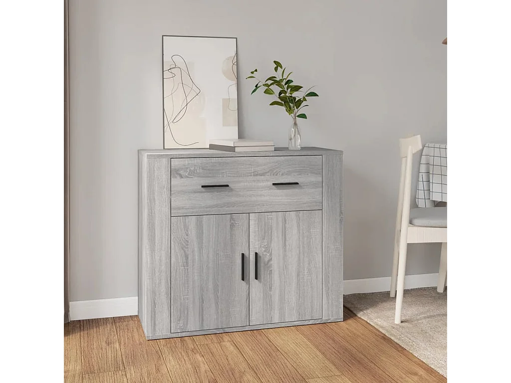 Buffet | Bahut | Meuble de rangement Sonoma gris 80x33x70 cm Bois d'ingénierie