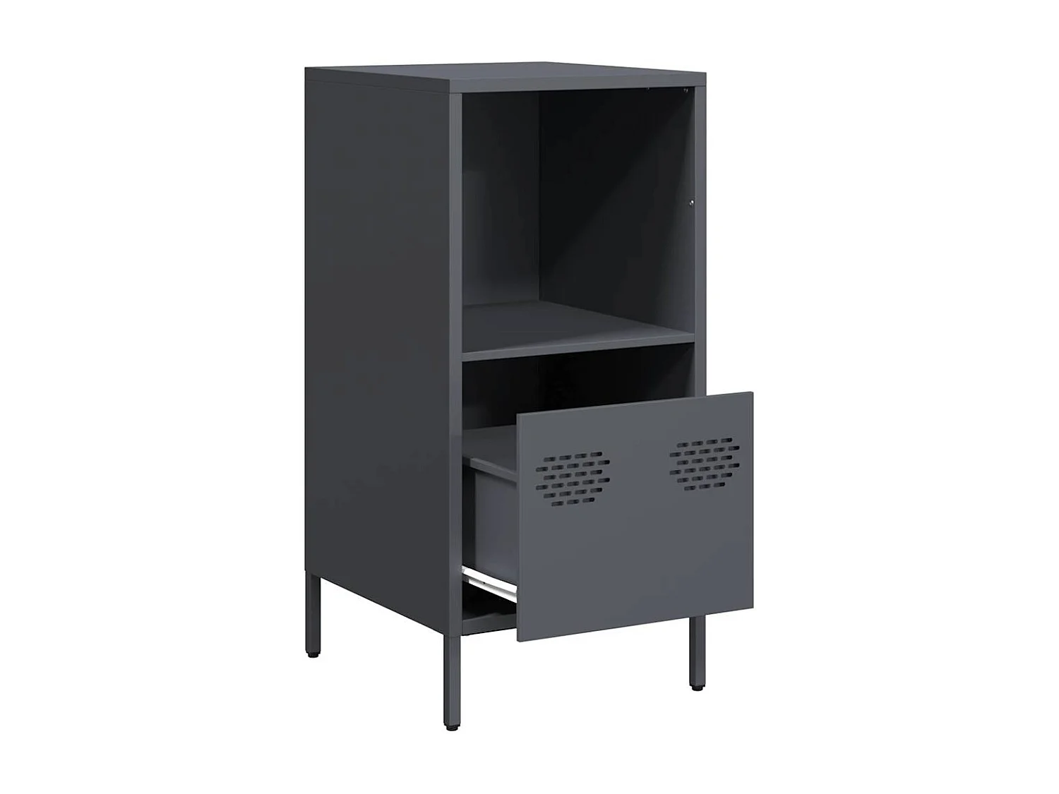 Buffet | Commode à tiroir | Meuble de rangement anthracite 35x39x73,5 cm acier laminé à froid