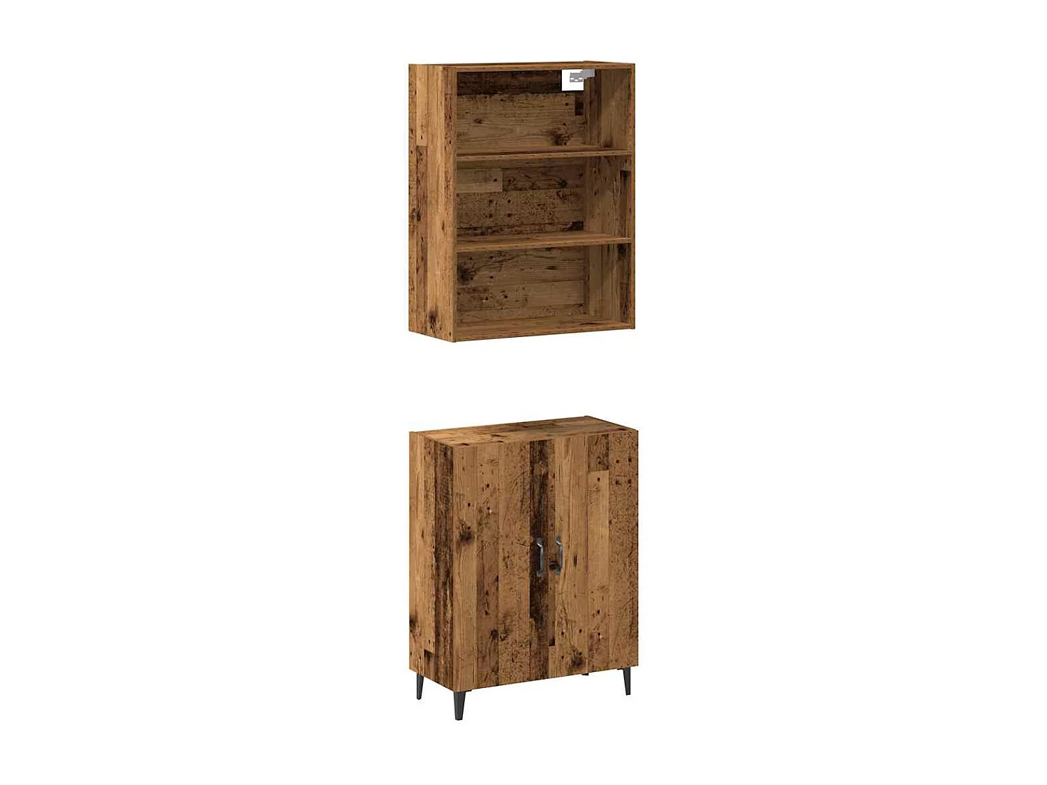 Buffet | Bahut | Meuble de rangement avec armoire murale vieux bois bois d'ingénierie
