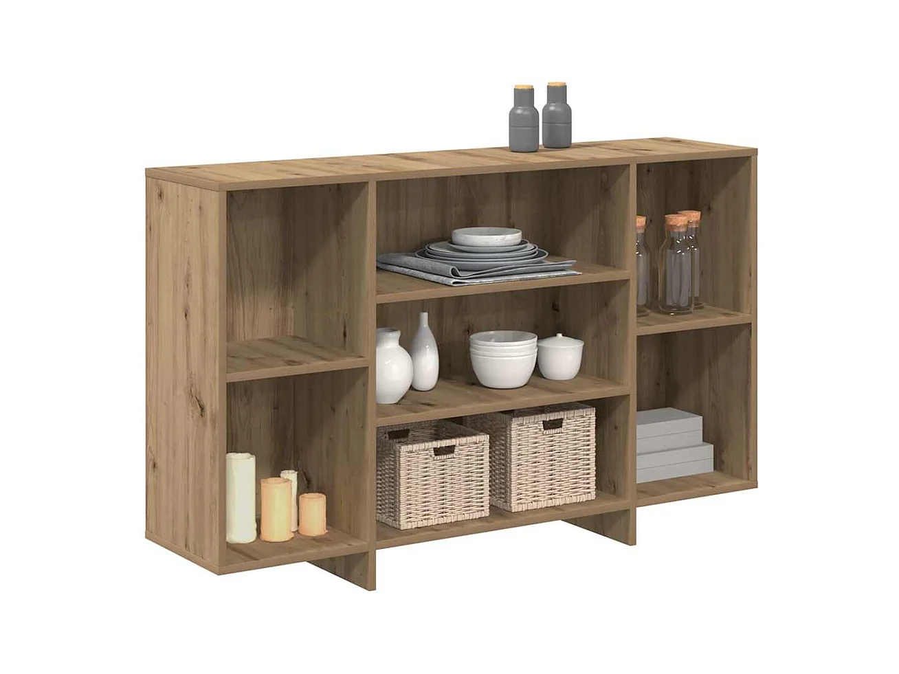 Credenza | Buffet | Armadio rovere artigianale 120 x 30 x 75 cm Legno multistrato