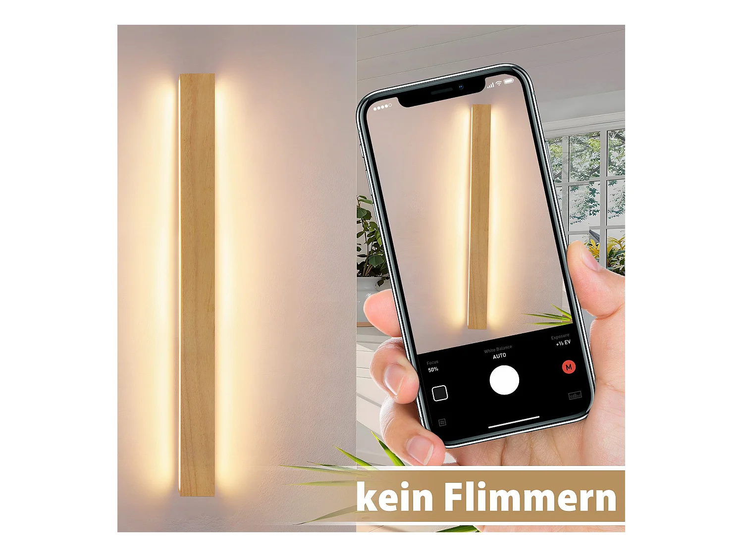 NETTLIFE Applique murale led lampe murale d'intérieur en bois - 100 cm 36w moderne lumière indirecte haut et bas 3000k éclairage mural blanc chaud