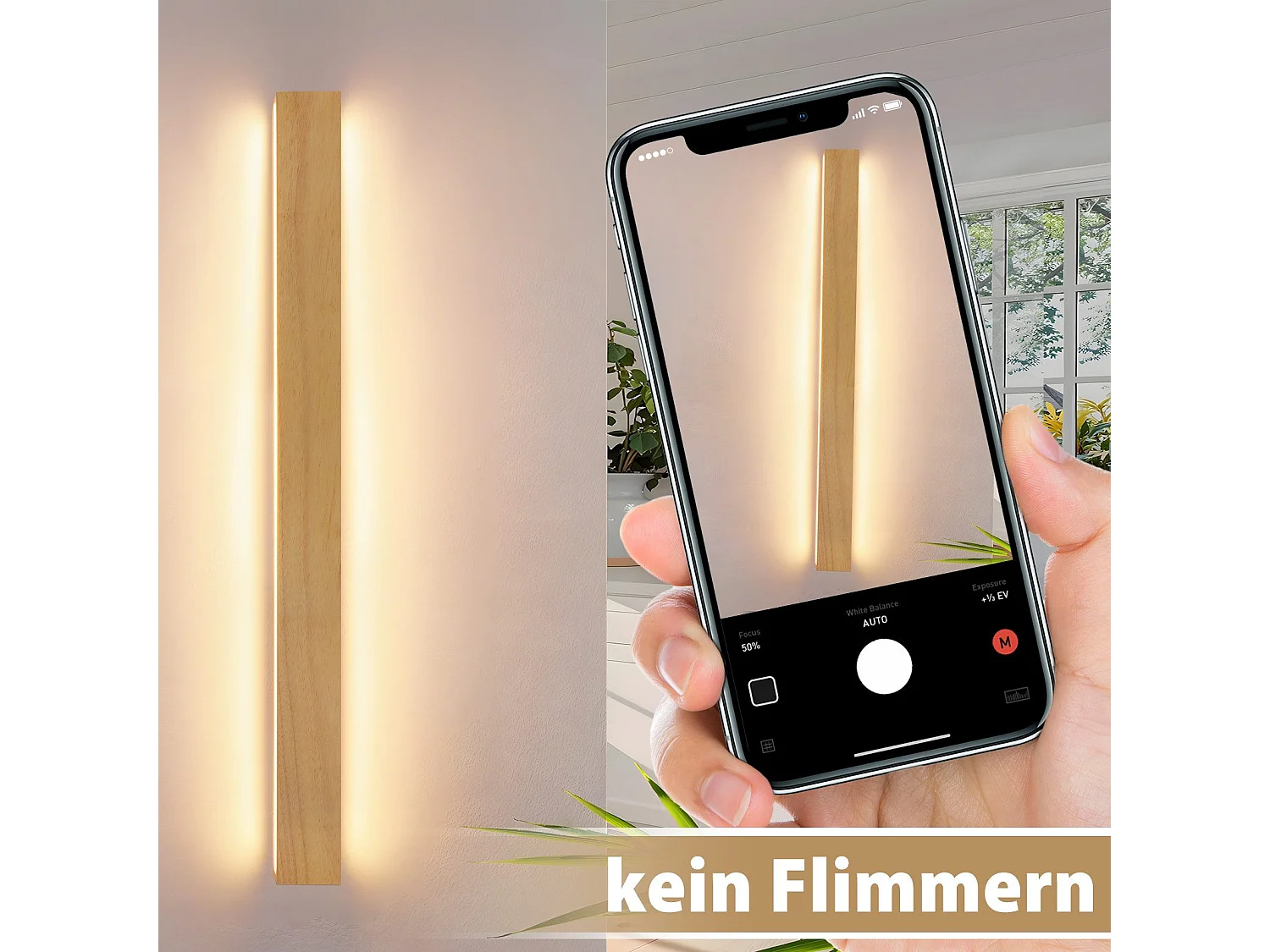 NETTLIFE Applique murale led lampe murale d'intérieur en bois - 100 cm 36w moderne lumière indirecte haut et bas 3000k éclairage mural blanc chaud