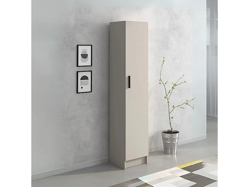 Armario auxiliar New Aura 4 compartimentos beige 180x37x34,4 cm