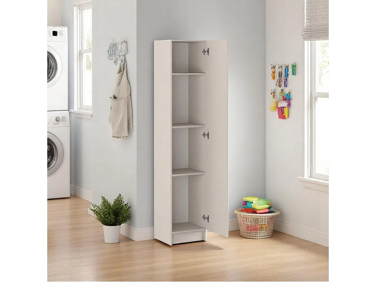 Armario auxiliar New Aura 4 compartimentos beige 180x37x34,4 cm