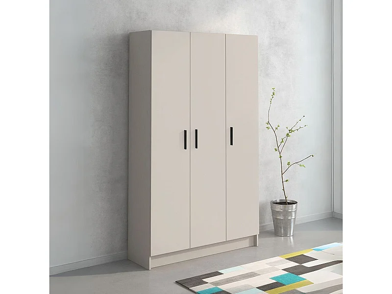 Armario auxiliar New Aura 3 puertas beige 180x108x34,4 cm