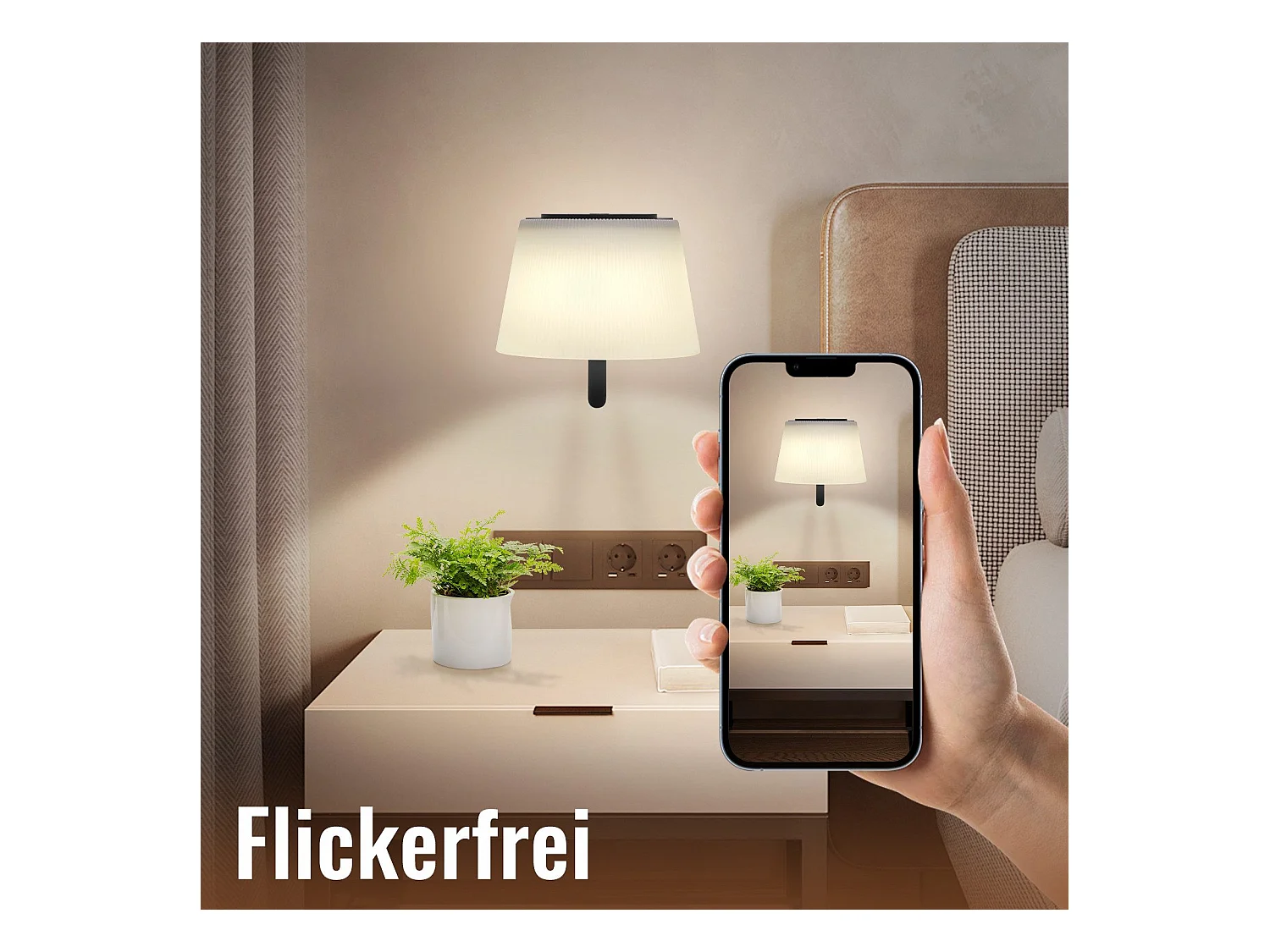 NETTLIFE Applique murale d'intérieur à piles : 2 appliques murales led à intensité variable avec interrupteur, spots muraux sans fil noirs modernes