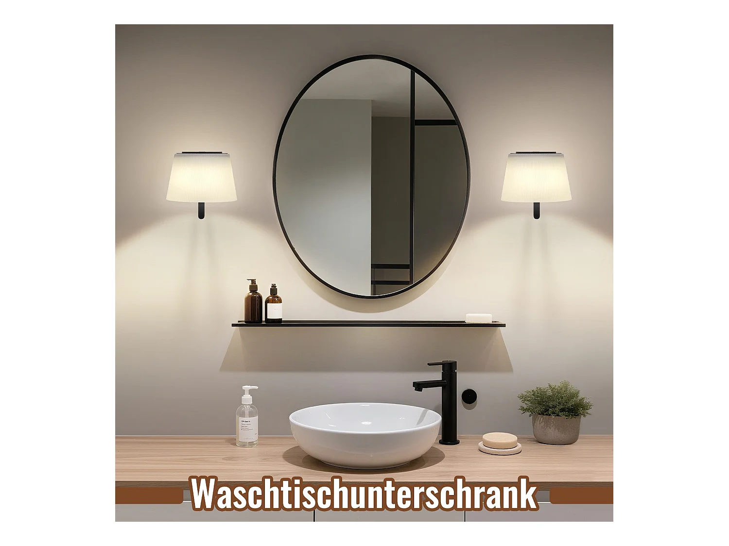 NETTLIFE Applique murale d'intérieur à piles : 2 appliques murales led à intensité variable avec interrupteur, spots muraux sans fil noirs modernes