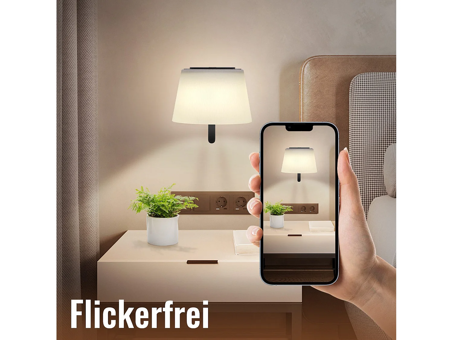 NETTLIFE Applique murale d'intérieur à piles : 2 appliques murales led à intensité variable avec interrupteur, spots muraux sans fil noirs modernes