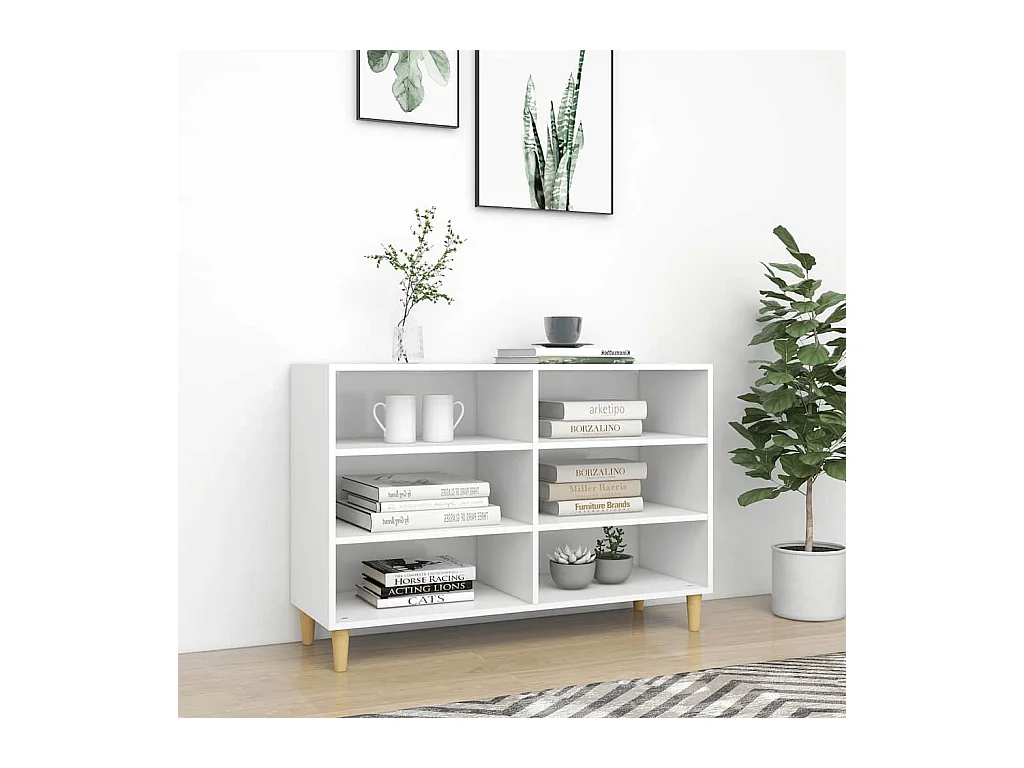 Credenza | Buffet | Armadio Bianca 103,5x35x70 cm in Legno Multistrato