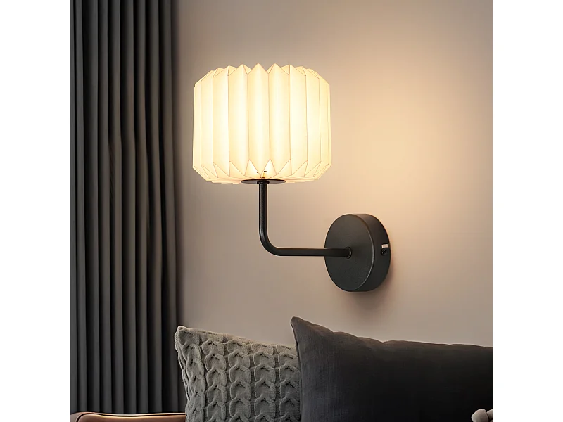 NETTLIFE Innenwandleuchte für Schlafzimmer - Vintage Flur Wandbeleuchtung G9 Weiß Flurlampe