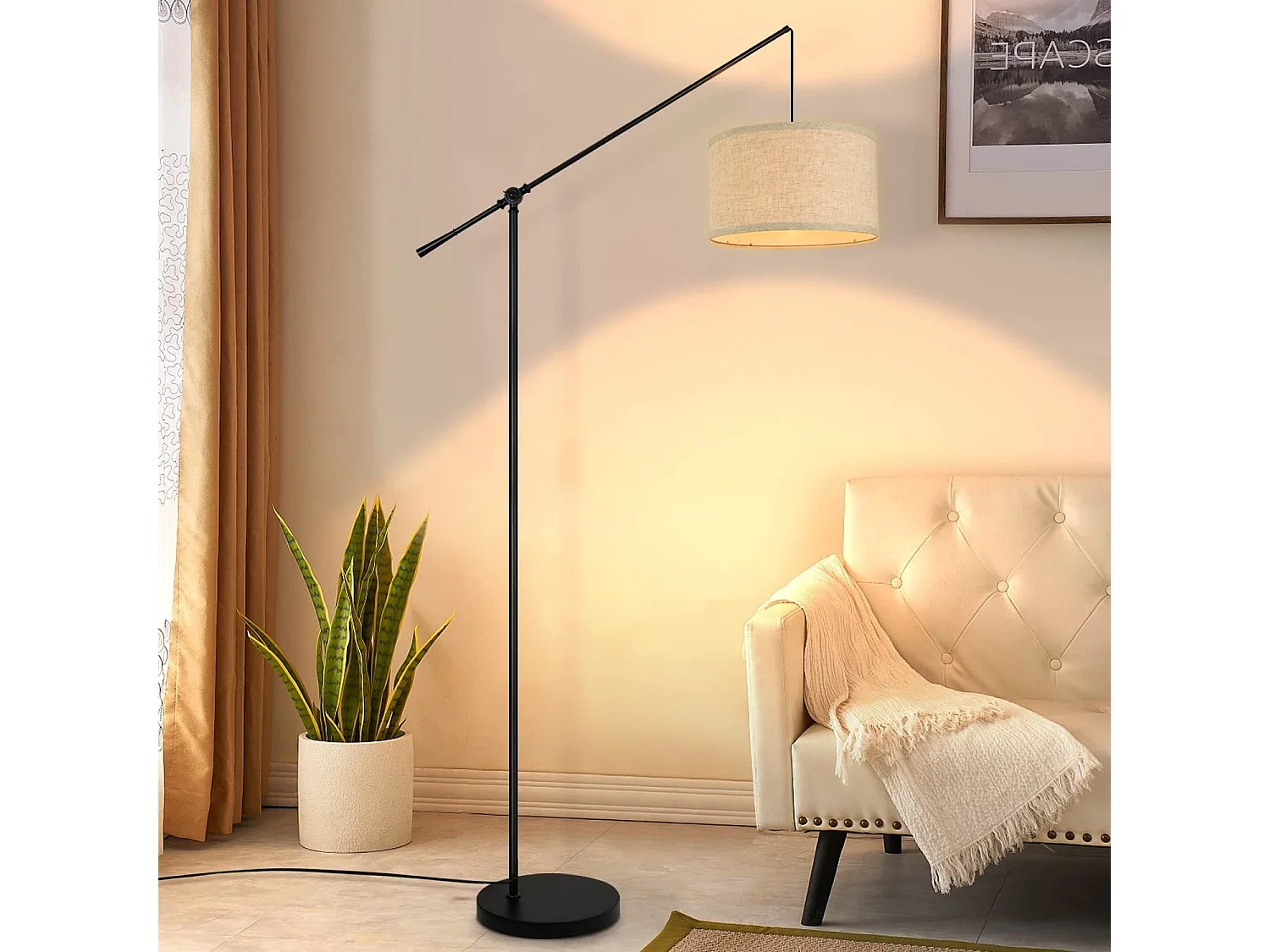 NETTLIFE Moderne staande lamp design staande lamp decoratie booglamp E27 woonkamer