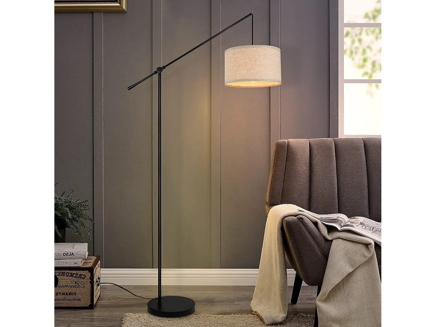 NETTLIFE Moderne staande lamp design staande lamp decoratie booglamp E27 woonkamer