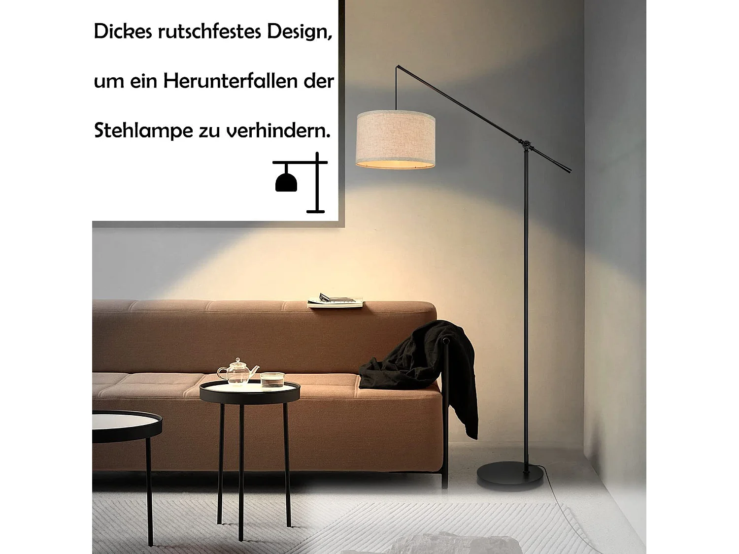 NETTLIFE Moderne staande lamp design staande lamp decoratie booglamp E27 woonkamer
