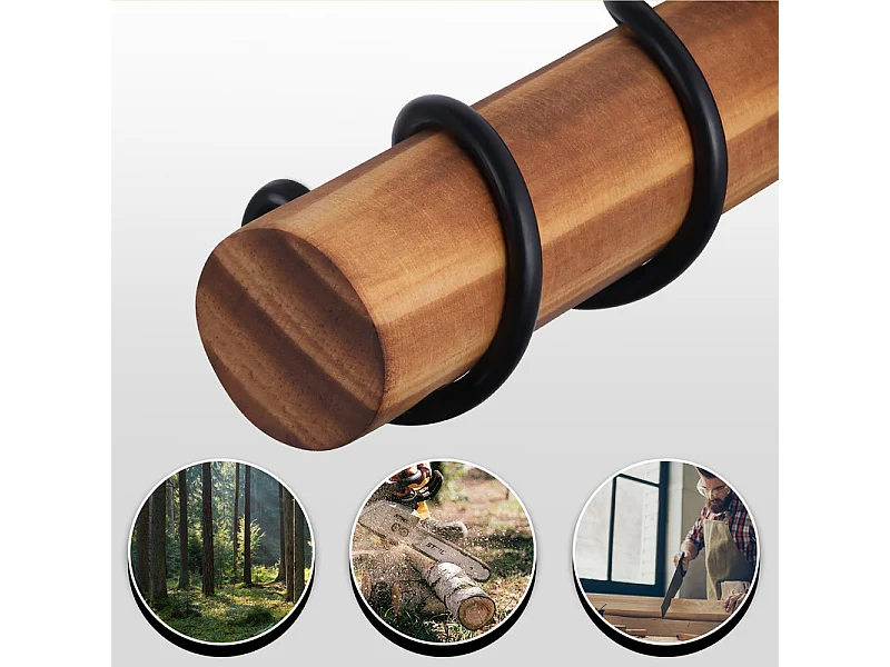 NETTLIFE Lampadaire noir lampadaire salon bois - lampadaire vintage 2 ampoules en métal avec interrupteur douille e27 152cm (sans ampoule)