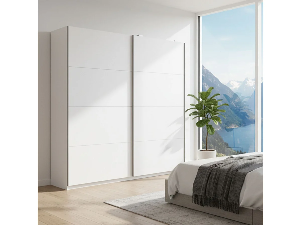 Armario Gran Savona 2 puertas correderas blanco 215,5x201,5x56 cm