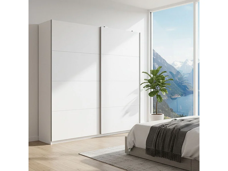 Armario Gran Savona 2 puertas correderas blanco 215,5x201,5x56 cm