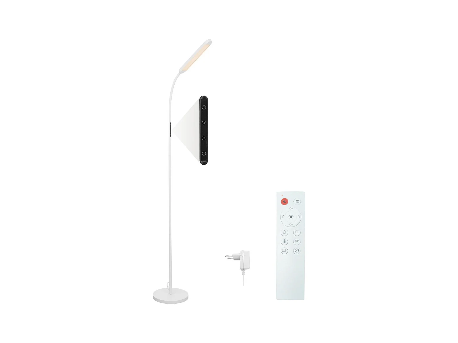 NETTLIFE Lampadaire LED Salon Dimmable Blanc Lampadaire 11w 360° Flexible Canapé