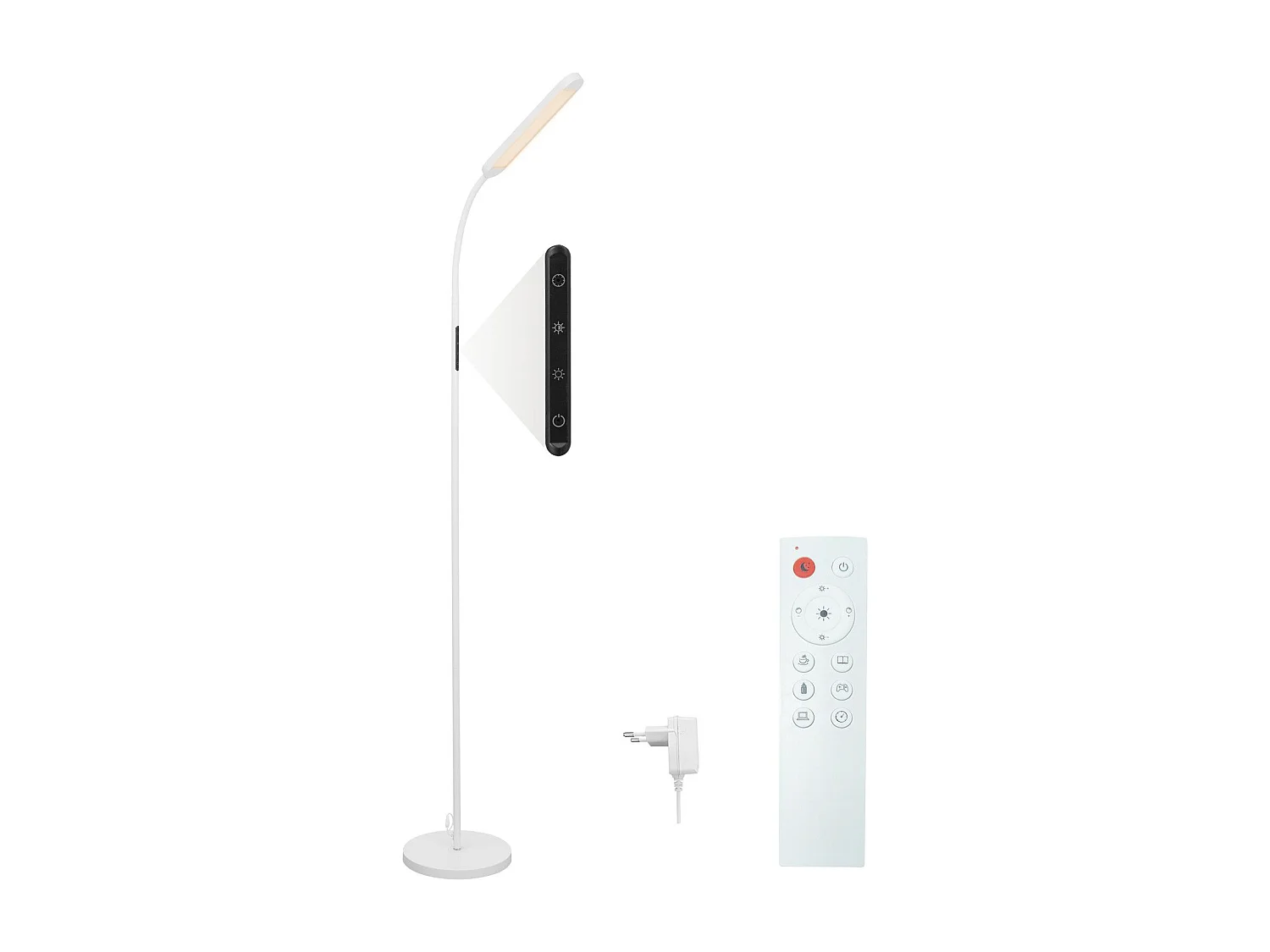 NETTLIFE Lampadaire LED Salon Dimmable Blanc Lampadaire 11w 360° Flexible Canapé