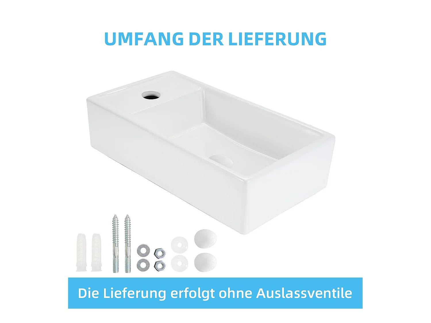 NETTLIFE vasque à poser, Lavabo de salle de bain céramique Blanc - Vasque carrée 40 x 22cm