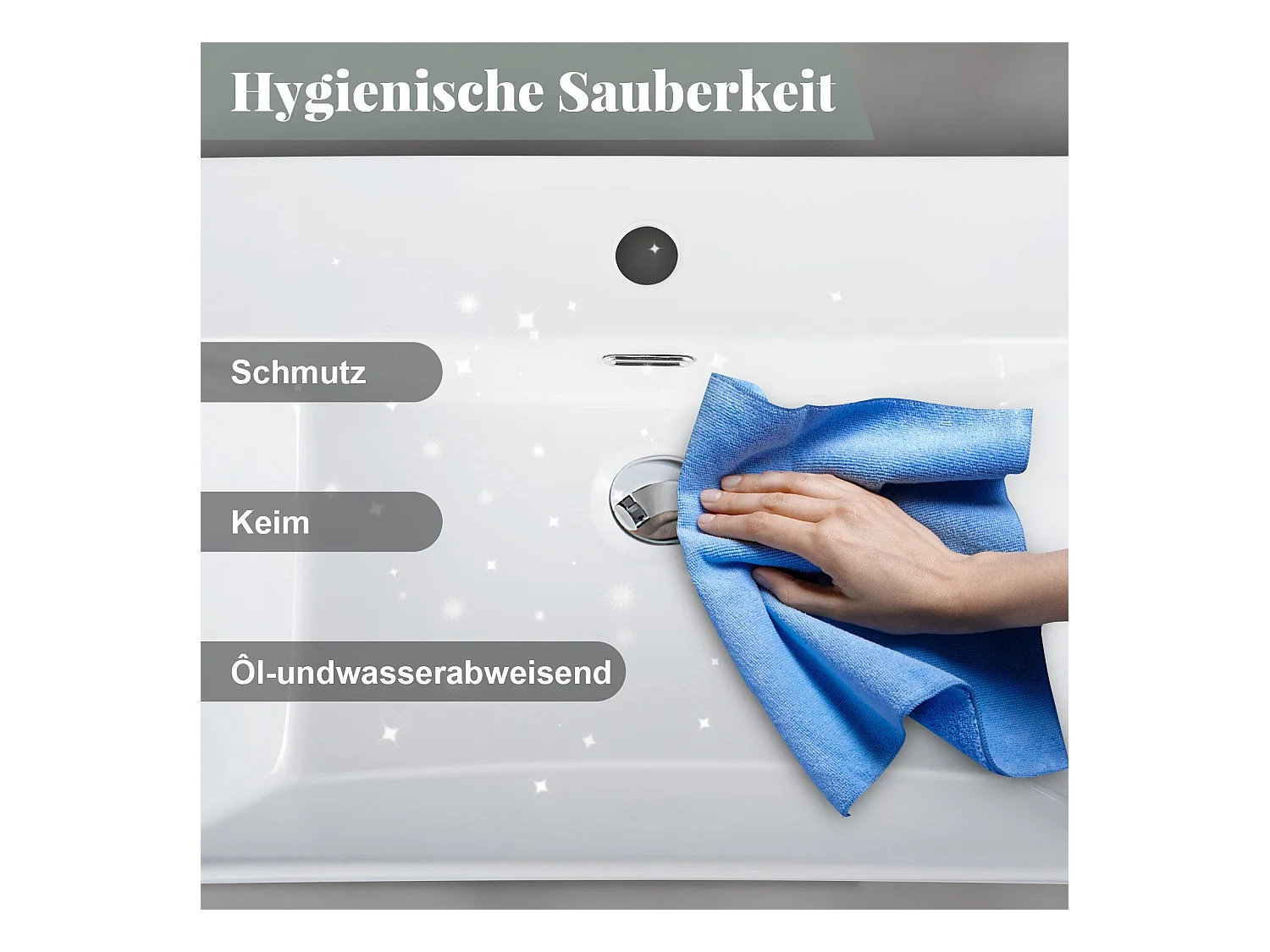 Umywalka łazienkowa ceramiczna NETTLIFE – kwadratowa