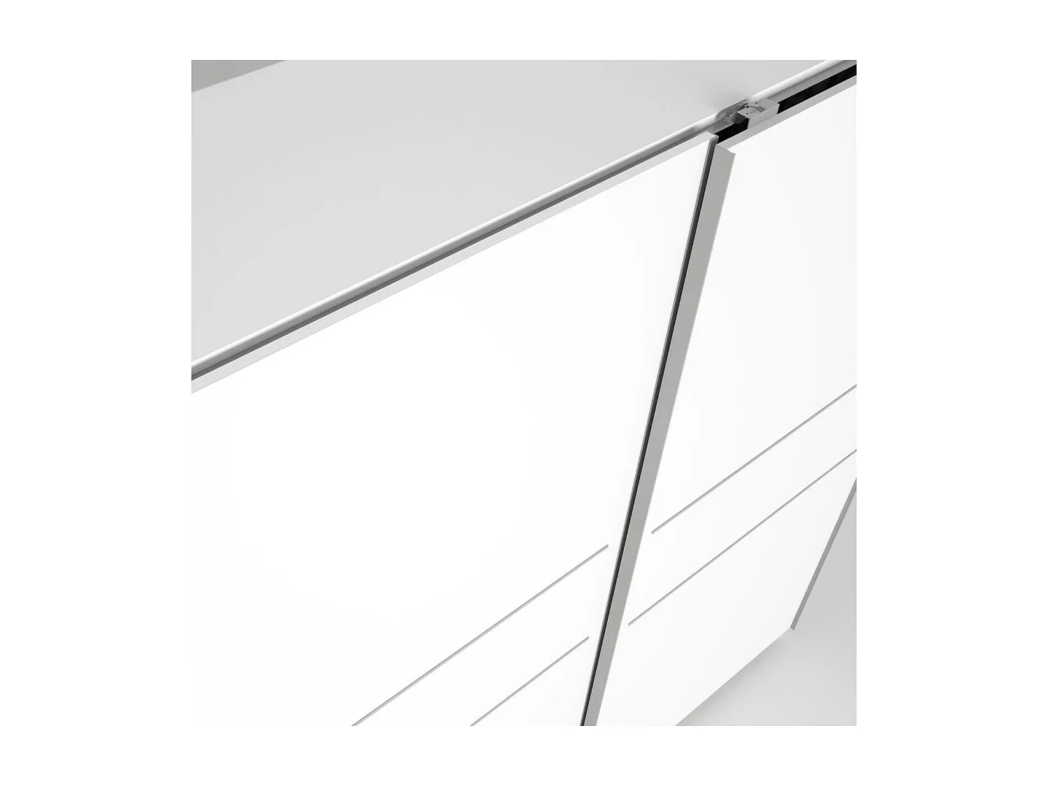 Armario 2 puertas correderas blanco mate 200x182x56 cm