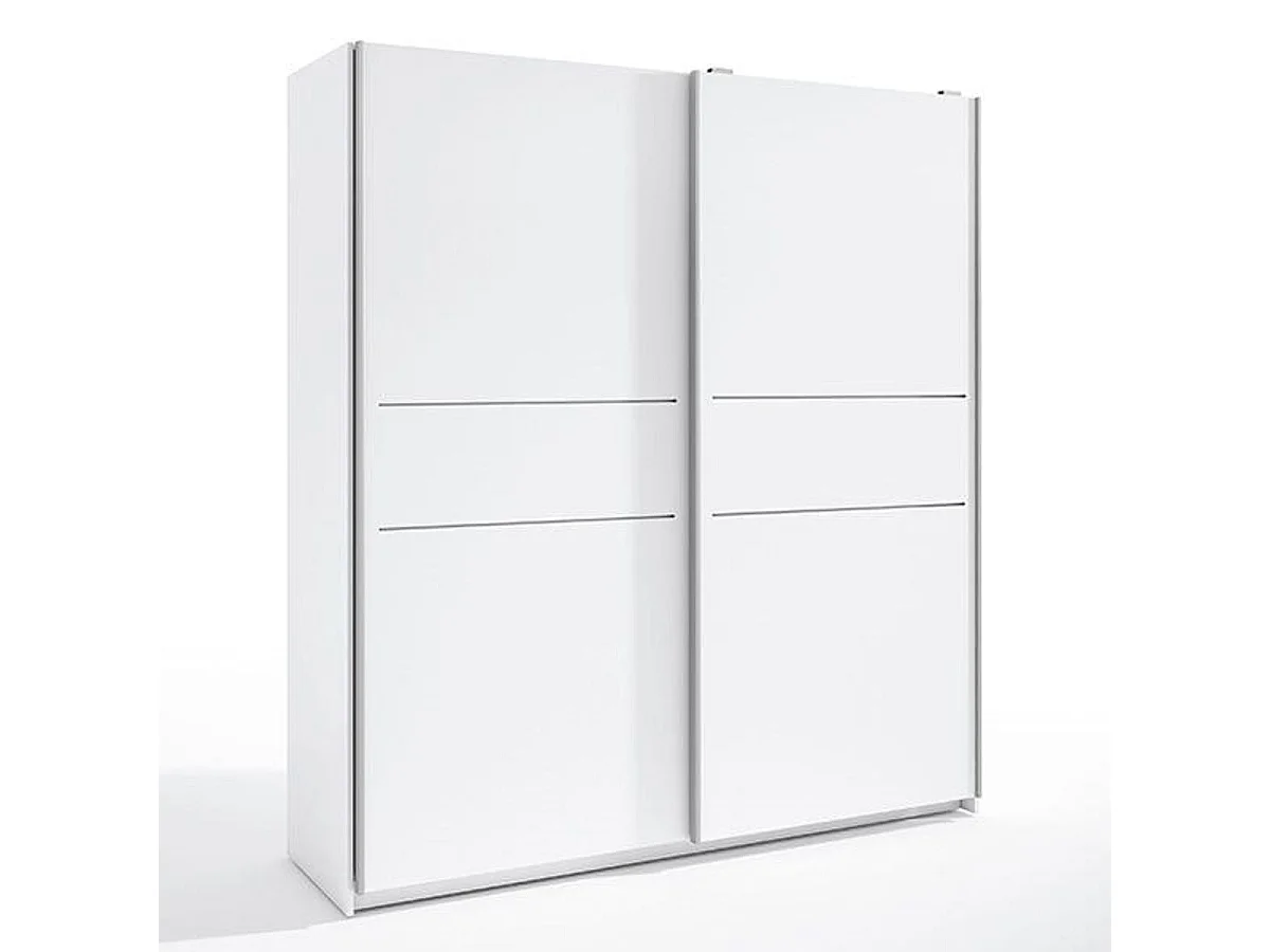 Armario 2 puertas correderas blanco mate 200x182x56 cm