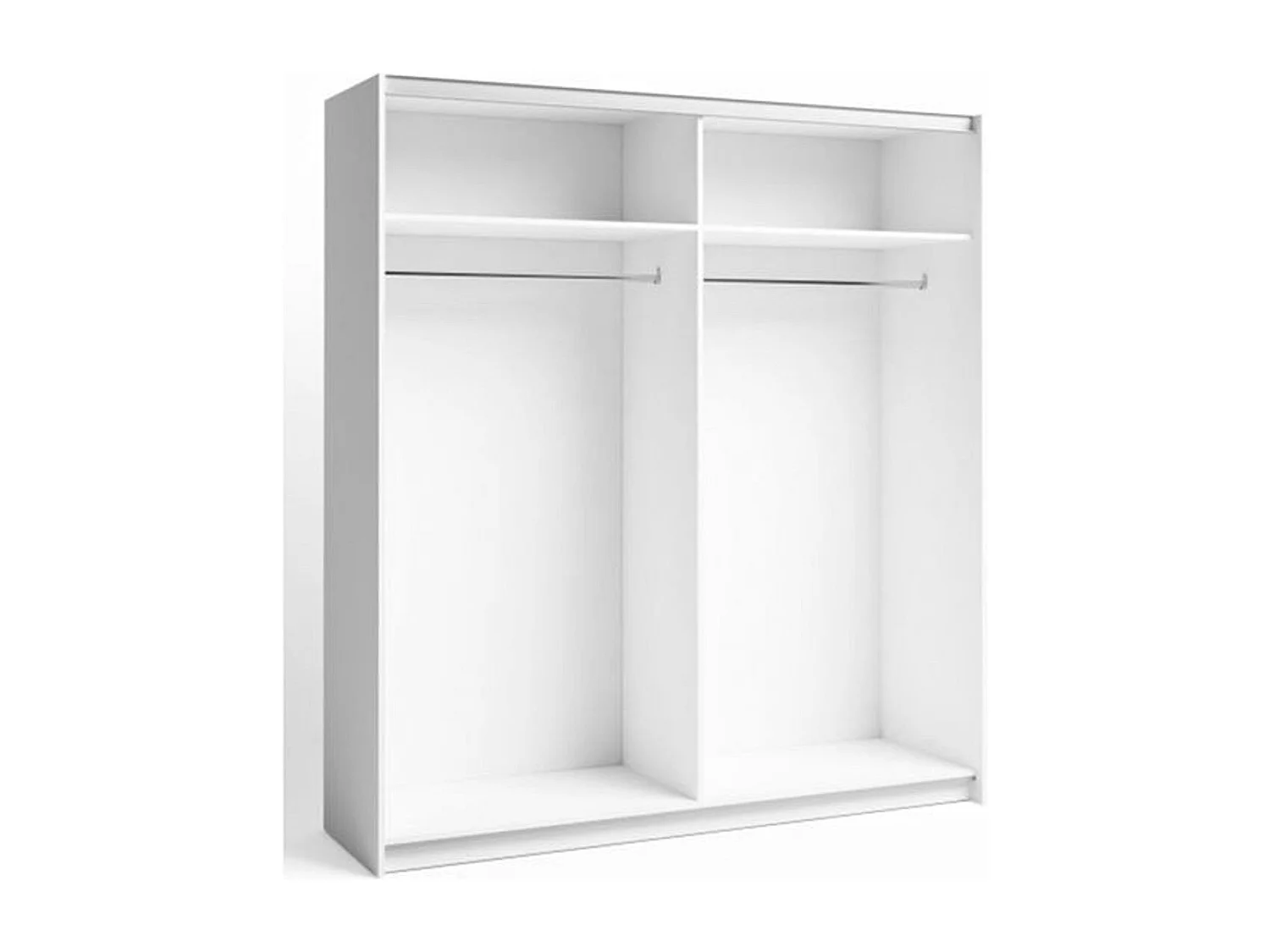 Armario 2 puertas correderas blanco mate 200x182x56 cm